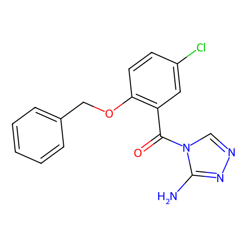 (3-Amino-1,2,4-triazol-4-yl)-(5-chloro-2-phenylmethoxyphenyl)methanone structure
