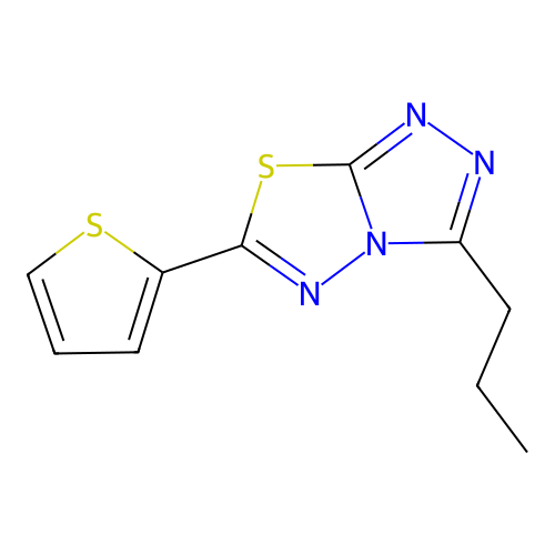 3-Propyl-6-(2-thienyl)[1,2,4]triazolo[3,4-b][1,3,4]thiadiazole structure