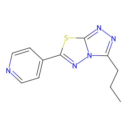 3-Propyl-6-(4-pyridinyl)[1,2,4]triazolo[3,4-b][1,3,4]thiadiazole structure