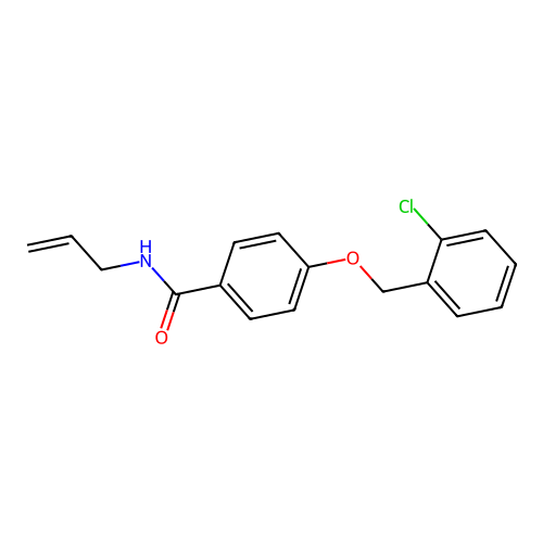 4-[(2-chlorobenzyl)oxy]-N-(prop-2-en-1-yl)benzamide structure