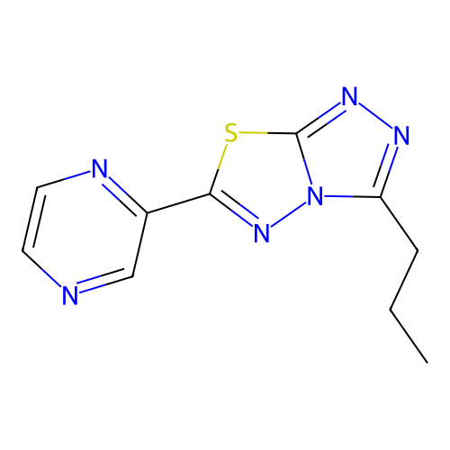 3-Propyl-6-pyrazin-2-yl-[1,2,4]triazolo[3,4-b][1,3,4]thiadiazole structure