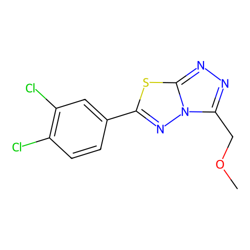 6-(3,4-Dichlorophenyl)-3-(methoxymethyl)[1,2,4]triazolo[3,4-b][1,3,4]thiadiazole structure