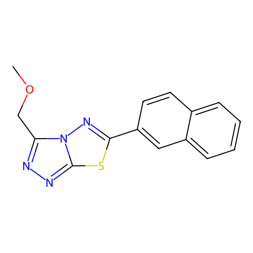 3-(Methoxymethyl)-6-(naphthalen-2-yl)[1,2,4]triazolo[3,4-b][1,3,4]thiadiazole structure