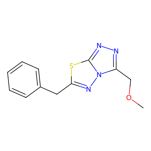6-Benzyl-3-(methoxymethyl)[1,2,4]triazolo[3,4-b][1,3,4]thiadiazole structure
