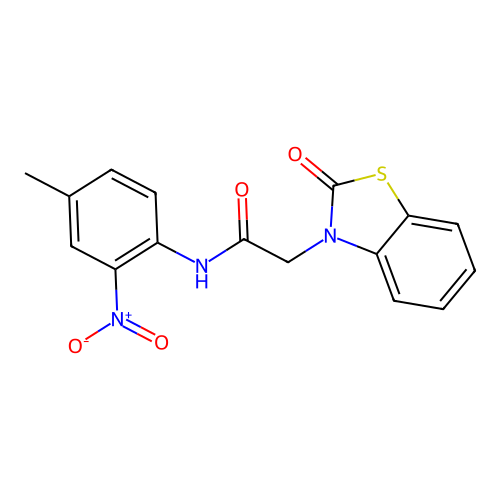 N-(4-methyl-2-nitrophenyl)-2-(2-oxobenzo[d]thiazol-3(2H)-yl)acetamide structure