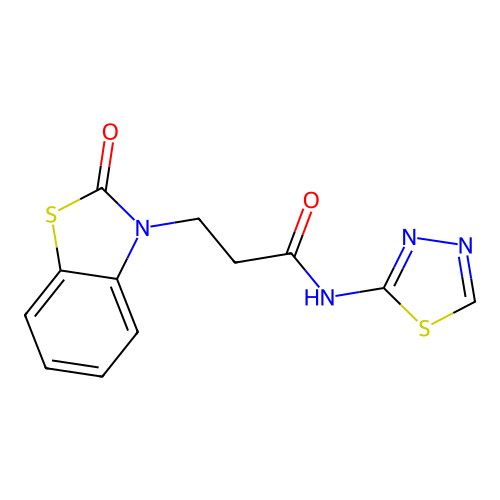 3-(2-oxobenzo[d]thiazol-3(2H)-yl)-N-(1,3,4-thiadiazol-2-yl)propanamide structure