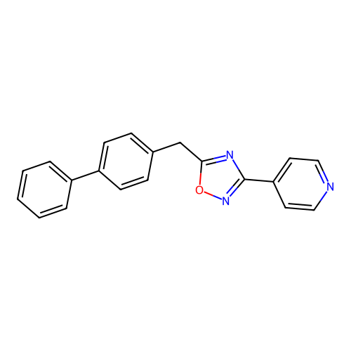 4-[5-(Biphenyl-4-ylmethyl)-1,2,4-oxadiazol-3-yl]pyridine structure