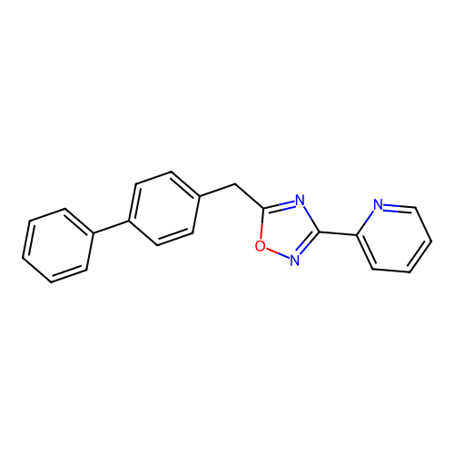2-[5-(Biphenyl-4-ylmethyl)-1,2,4-oxadiazol-3-yl]pyridine structure
