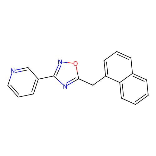 3-[5-(Naphthalen-1-ylmethyl)-1,2,4-oxadiazol-3-yl]pyridine structure