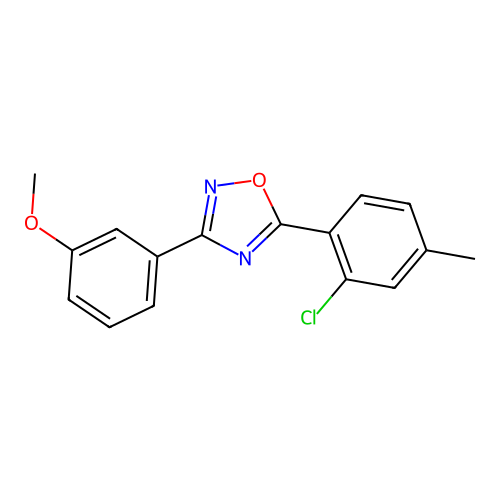 5-(2-Chloro-4-methylphenyl)-3-(3-methoxyphenyl)-1,2,4-oxadiazole structure