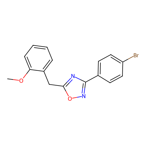 3-(4-Bromophenyl)-5-(2-methoxybenzyl)-1,2,4-oxadiazole structure