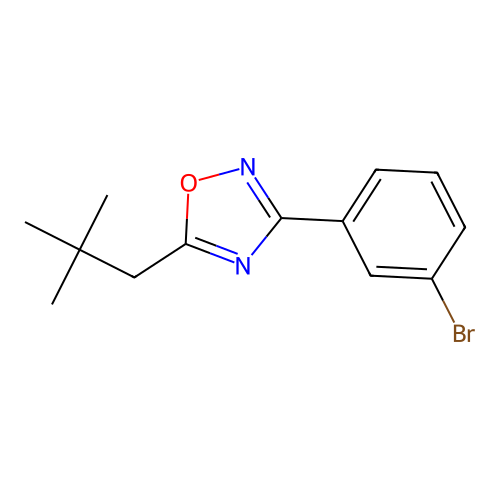 3-(3-Bromophenyl)-5-(2,2-dimethylpropyl)-1,2,4-oxadiazole structure