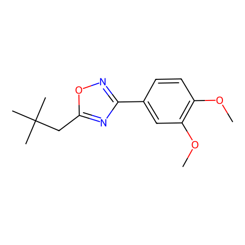 3-(3,4-Dimethoxyphenyl)-5-(2,2-dimethylpropyl)-1,2,4-oxadiazole structure