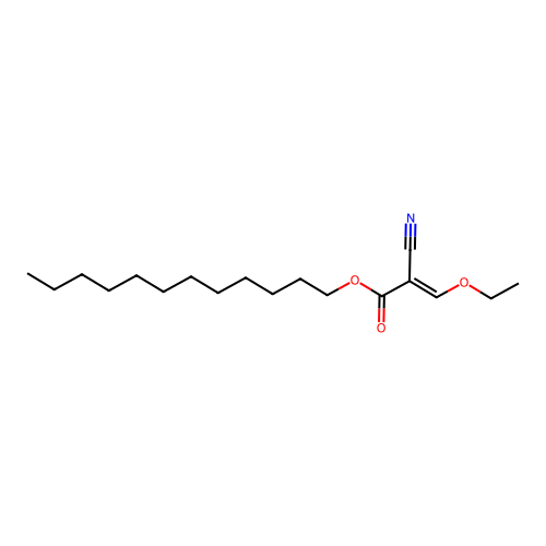 2-Propenoic acid, 2-cyano-3-ethoxy-, dodecyl ester structure