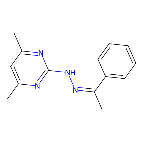 1-Phenylethanone 2-(4,6-dimethyl-2-pyrimidinyl)hydrazone structure