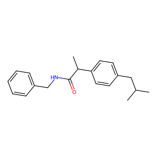 N-Benzyl-2-(4-isobutylphenyl)propanamide structure