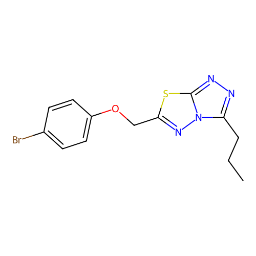 6-[(4-Bromophenoxy)methyl]-3-propyl[1,2,4]triazolo[3,4-b][1,3,4]thiadiazole structure