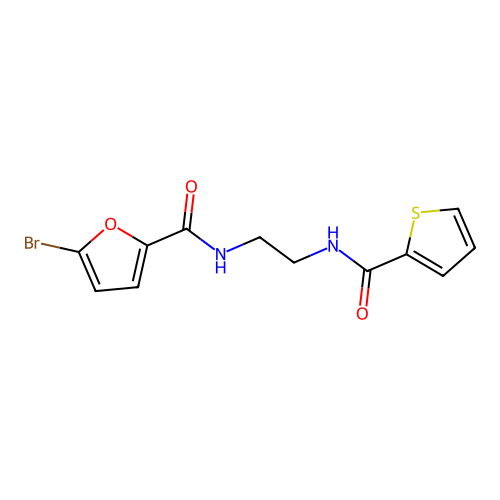 5-bromo-N-{2-[(2-thienylcarbonyl)amino]ethyl}-2-furamide structure