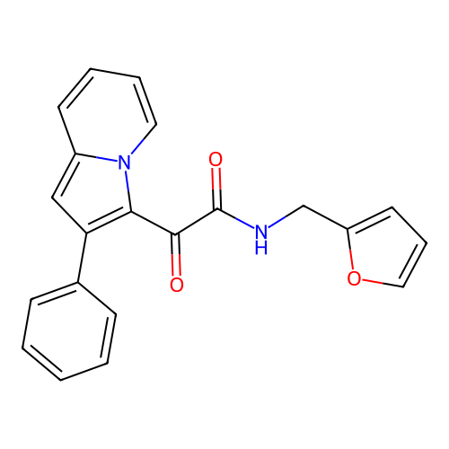 N-(furan-2-ylmethyl)-2-oxo-2-(2-phenylindolizin-3-yl)acetamide structure