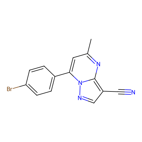 7-(4-Bromophenyl)-5-methylpyrazolo[1,5-a]pyrimidine-3-carbonitrile structure