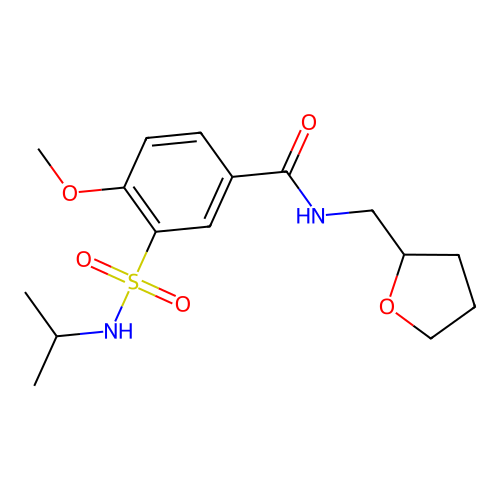 4-methoxy-N-(oxolan-2-ylmethyl)-3-(propan-2-ylsulfamoyl)benzamide structure