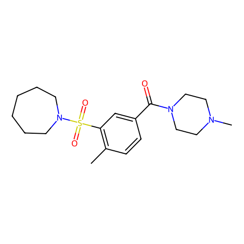 [3-(Azepan-1-ylsulfonyl)-4-methylphenyl](4-methylpiperazin-1-yl)methanone structure