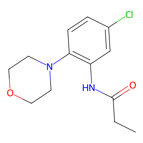 N-(5-chloro-2-morpholin-4-ylphenyl)propanamide structure