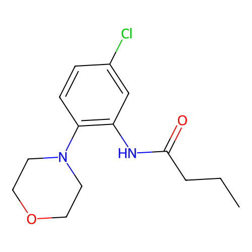 N-(5-chloro-2-morpholin-4-ylphenyl)butanamide structure