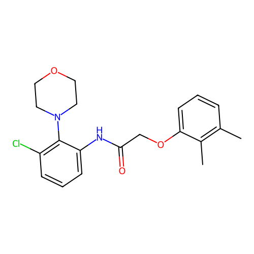 N-(3-chloro-2-morpholin-4-ylphenyl)-2-(2,3-dimethylphenoxy)acetamide structure