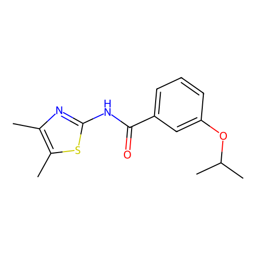 N-(4,5-dimethyl-1,3-thiazol-2-yl)-3-propan-2-yloxybenzamide structure