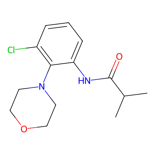 N-(3-chloro-2-morpholin-4-ylphenyl)-2-methylpropanamide structure