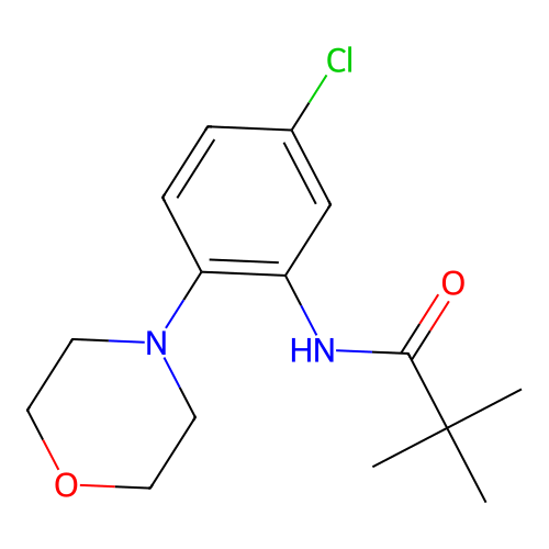N-(5-chloro-2-morpholin-4-ylphenyl)-2,2-dimethylpropanamide structure