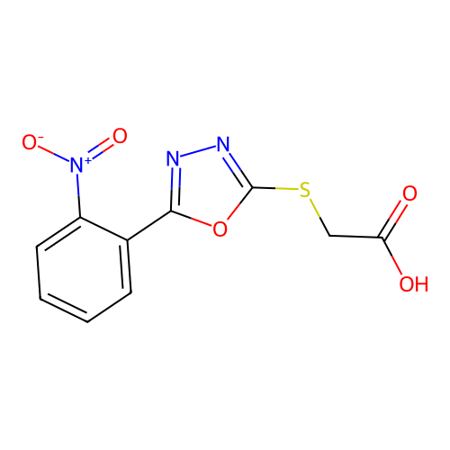 {[5-(2-Nitrophenyl)-1,3,4-oxadiazol-2-yl]sulfanyl}acetic acid structure