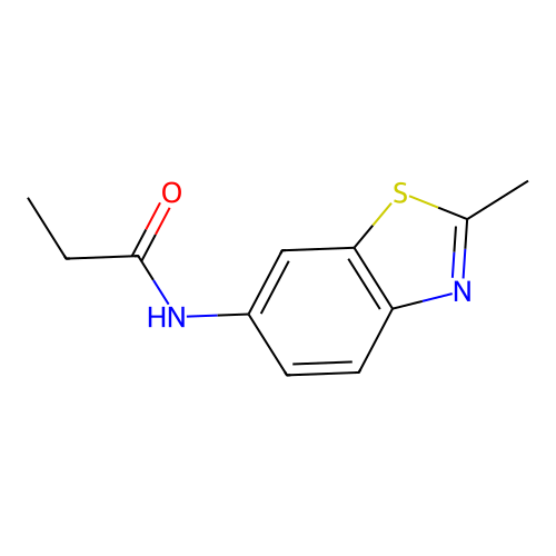 N-(2-methyl-1,3-benzothiazol-6-yl)propanamide structure