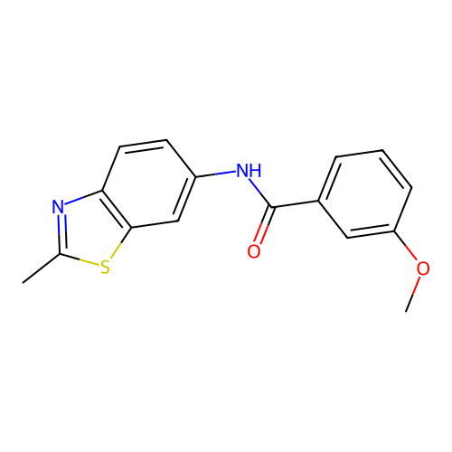 3-methoxy-N-(2-methyl-1,3-benzothiazol-6-yl)benzamide structure