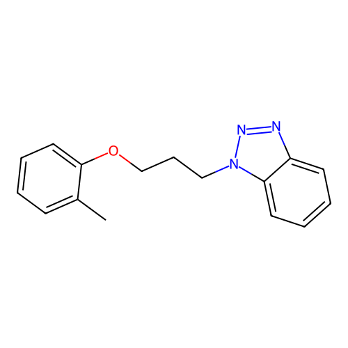 1-[3-(2-methylphenoxy)propyl]-1H-benzotriazole structure
