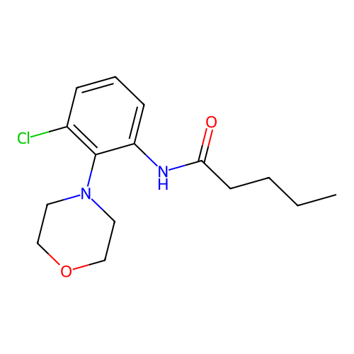 N-(3-chloro-2-morpholin-4-ylphenyl)pentanamide structure