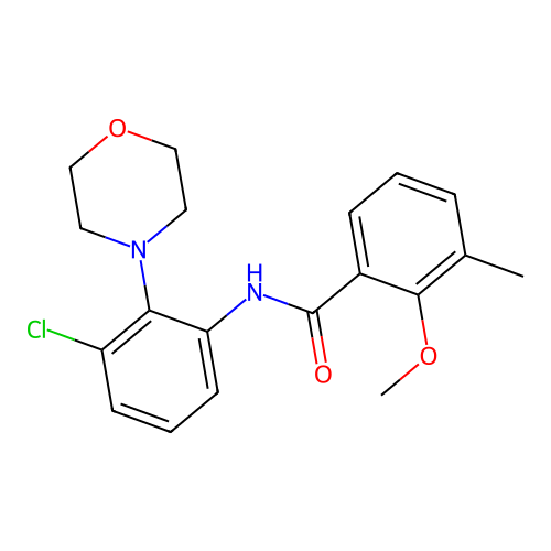 N-(3-chloro-2-morpholin-4-ylphenyl)-2-methoxy-3-methylbenzamide structure
