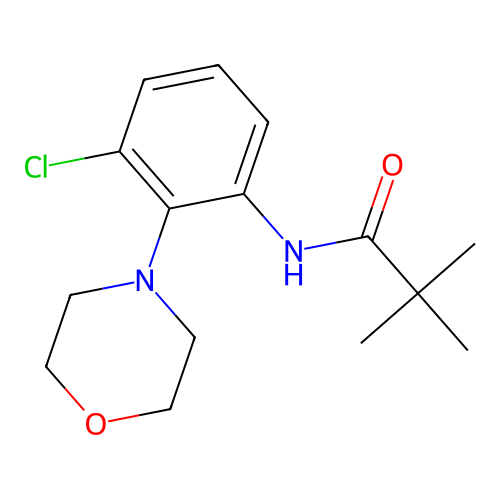 N-(3-chloro-2-morpholin-4-ylphenyl)-2,2-dimethylpropanamide structure
