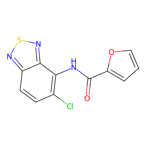 N-(5-chloro-2,1,3-benzothiadiazol-4-yl)furan-2-carboxamide structure