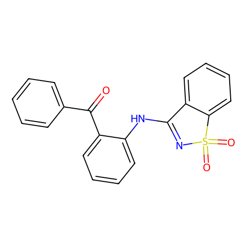 (2-((1,1-Dioxidobenzo[d]isothiazol-3-yl)amino)phenyl)(phenyl)methanone structure