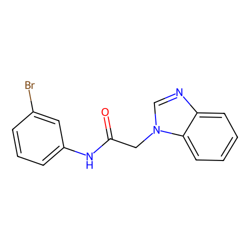 2-(benzimidazol-1-yl)-N-(3-bromophenyl)acetamide structure