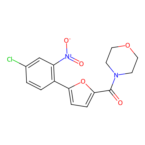 (5-(4-Chloro-2-nitrophenyl)furan-2-yl)(morpholino)methanone structure