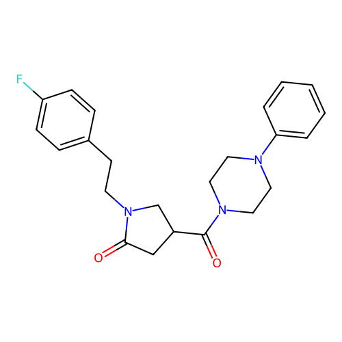 1-[2-(4-Fluorophenyl)ethyl]-4-(4-phenylpiperazine-1-carbonyl)pyrrolidin-2-one structure