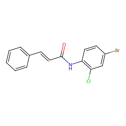 N-(4-bromo-2-chlorophenyl)-3-phenylprop-2-enamide structure