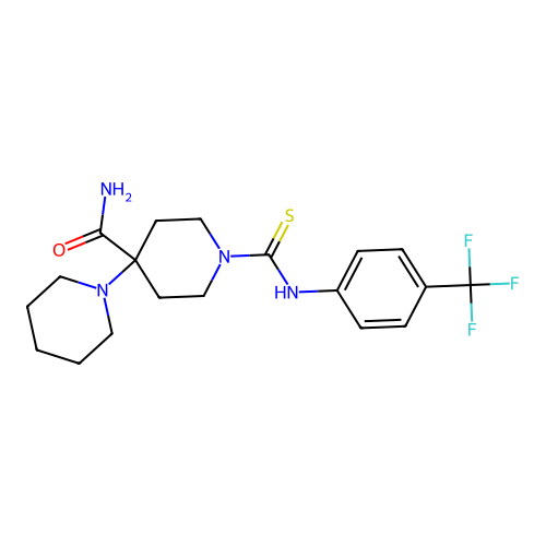 1'-{[4-(Trifluoromethyl)phenyl]carbamothioyl}-1,4'-bipiperidine-4'-carboxamide structure