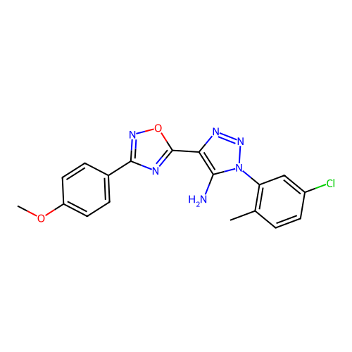 1-(5-chloro-2-methylphenyl)-4-[3-(4-methoxyphenyl)-1,2,4-oxadiazol-5-yl]-1H-1,2,3-triazol-5-amine structure