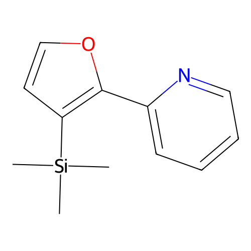 Pyridine, 2-[3-(trimethylsilyl)-2-furanyl]- structure