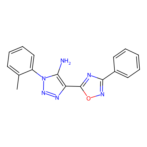 3-(2-Methylphenyl)-5-(3-phenyl-1,2,4-oxadiazol-5-yl)triazol-4-amine structure