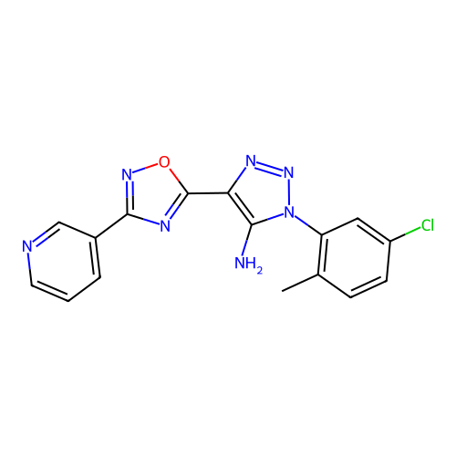 1-(5-chloro-2-methylphenyl)-4-[3-(pyridin-3-yl)-1,2,4-oxadiazol-5-yl]-1H-1,2,3-triazol-5-amine structure